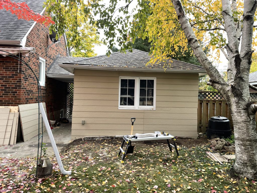 Garage siding