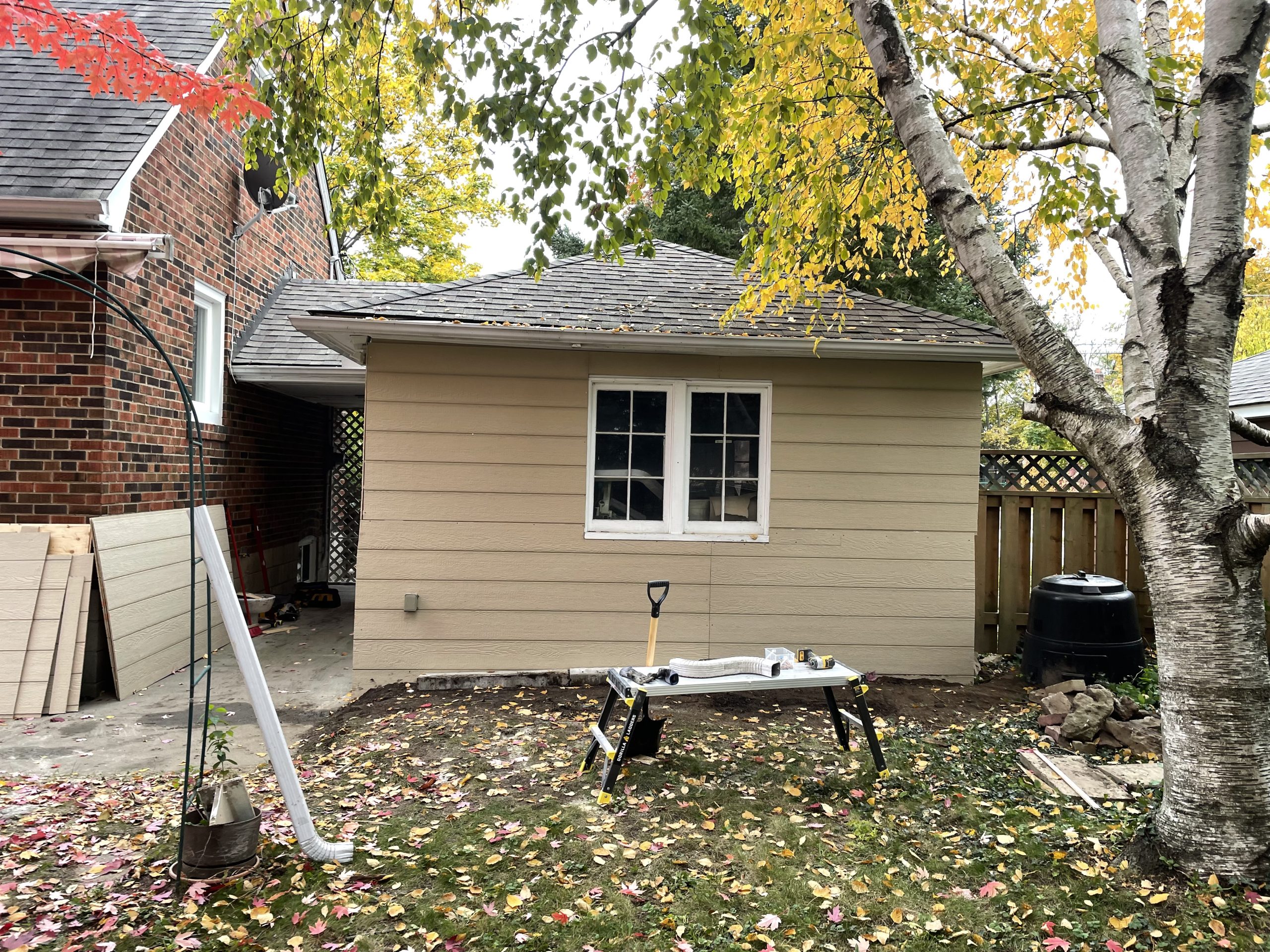 Garage siding